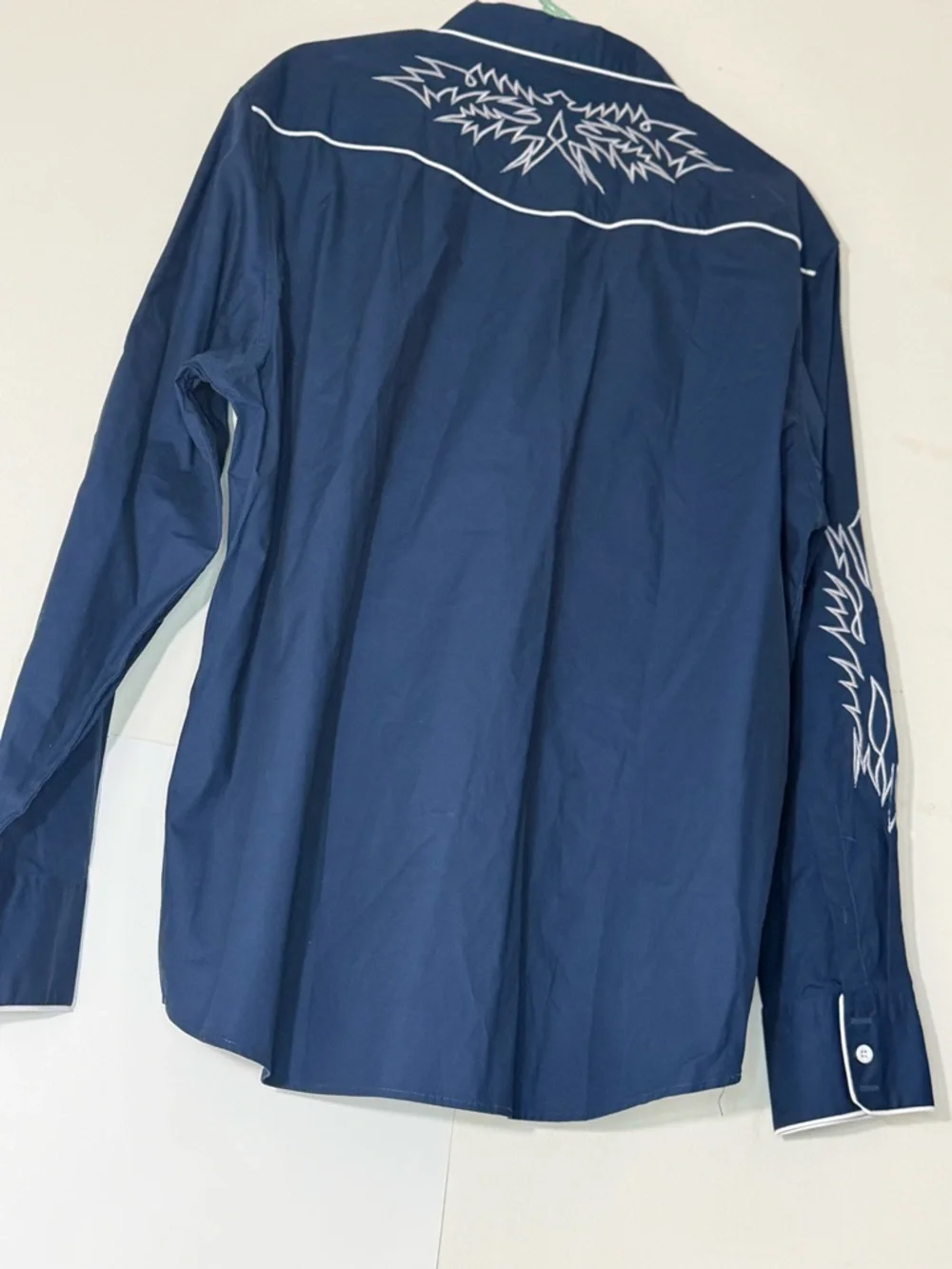 COOFANDY Western Shirt Mens XXL Embroidered Pearl Snap Rockabilly Cowboy - Picture 5 of 6